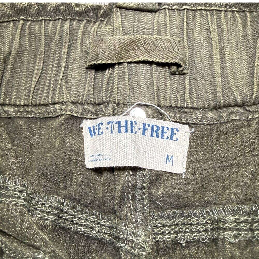 Free People We The Free Utility Cargo Pants Olive Green Acid Wash Medium - Picture 5 of 8